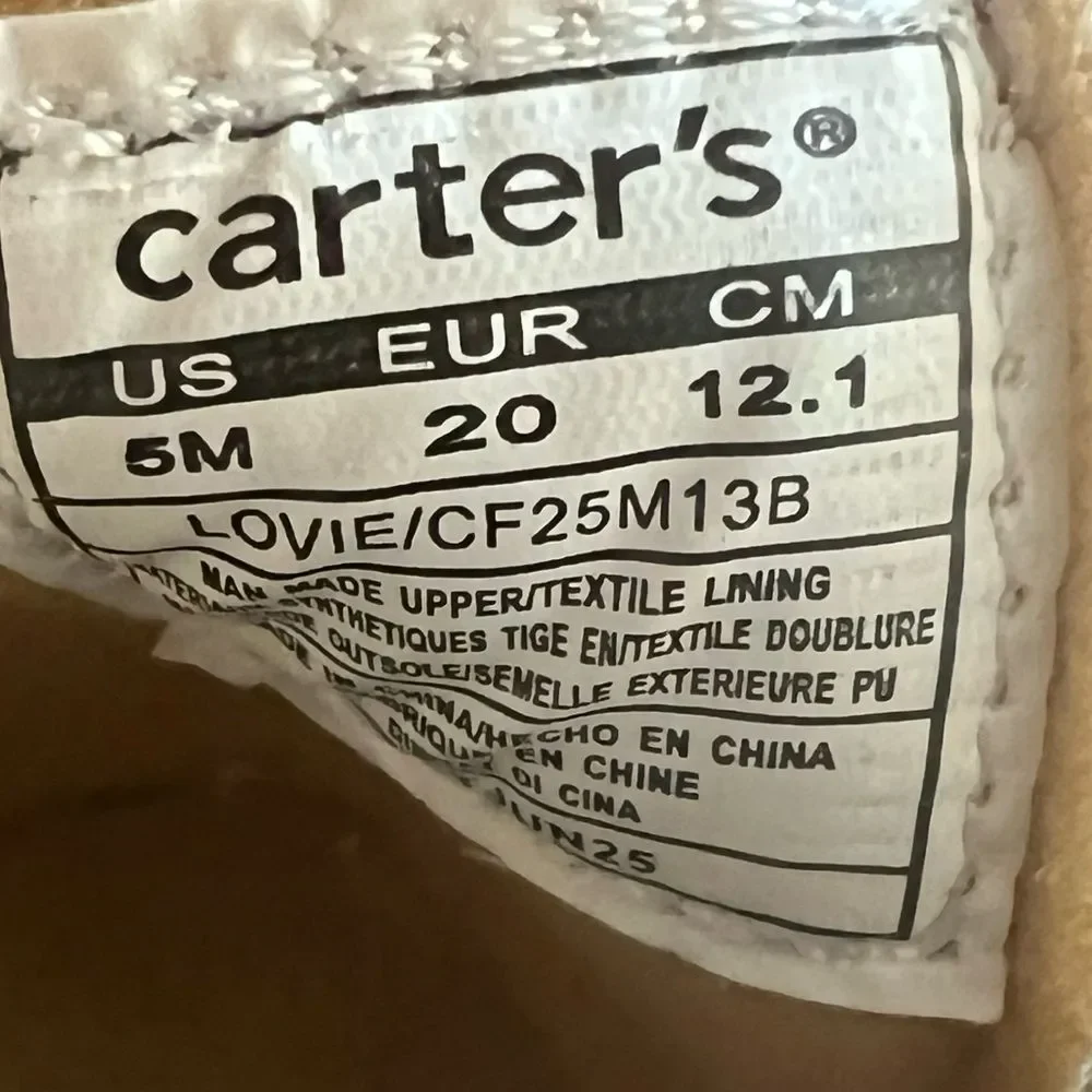 Carter's Lovie Ankle Toddler Girls Boots- Size 5